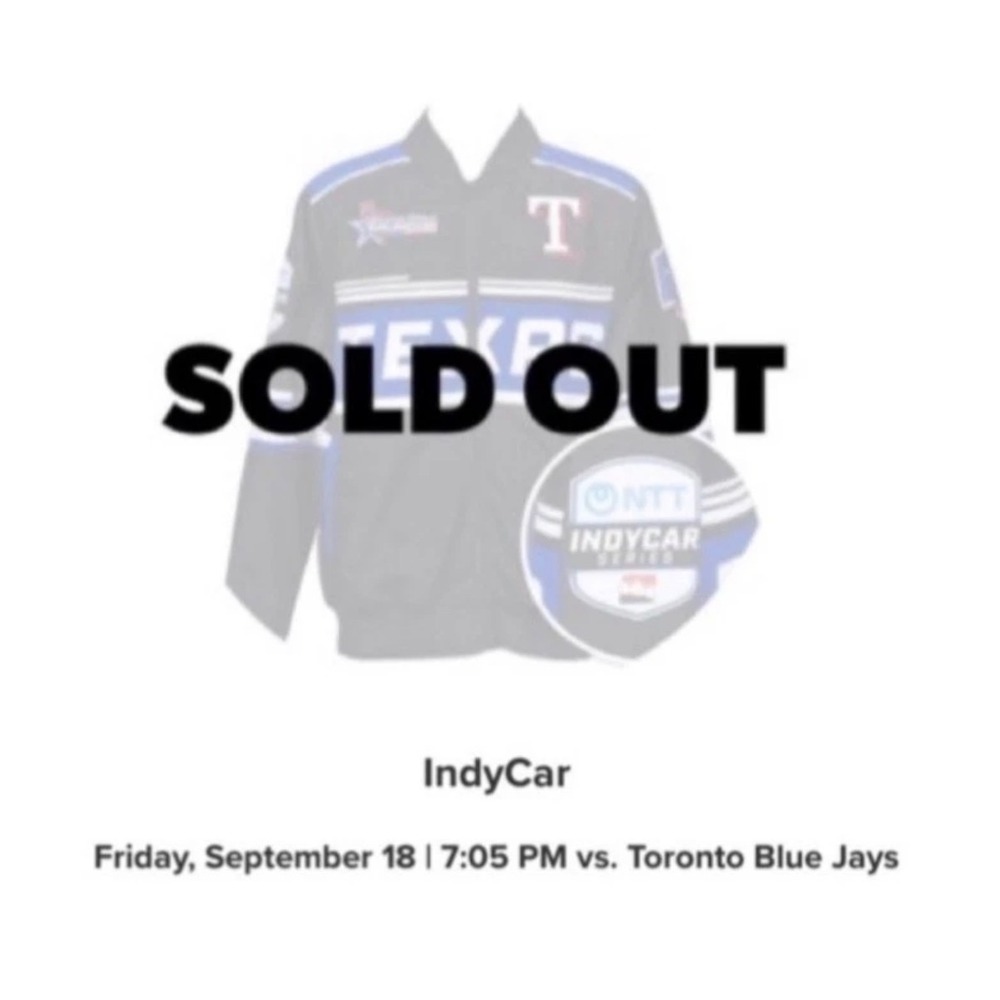 Texas Rangers Jacket Mens Black IndyCar Theme Night Racing Full Zip Bomber SG